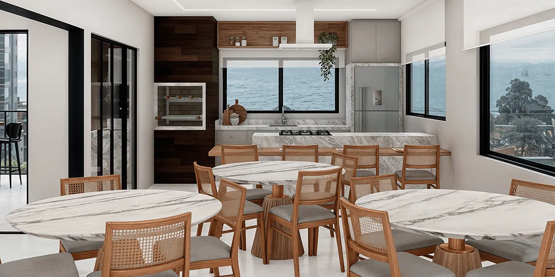 Duas áreas para festas