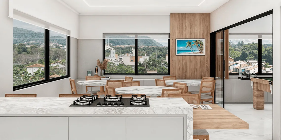 Duas áreas para festas